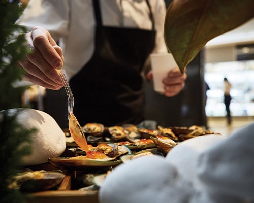 Chef preparing dinner - coastal Florida