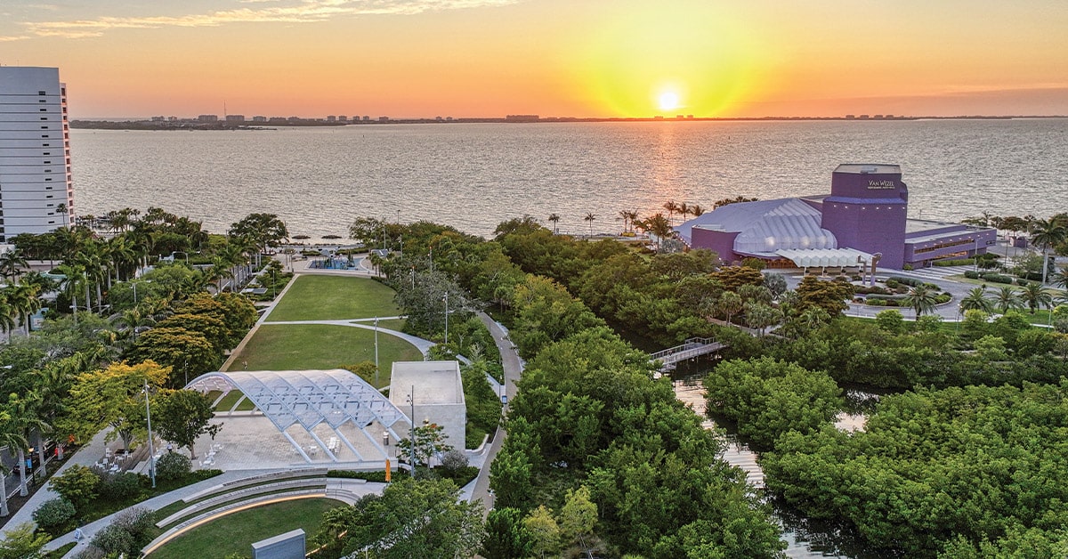 The Bay at sunset