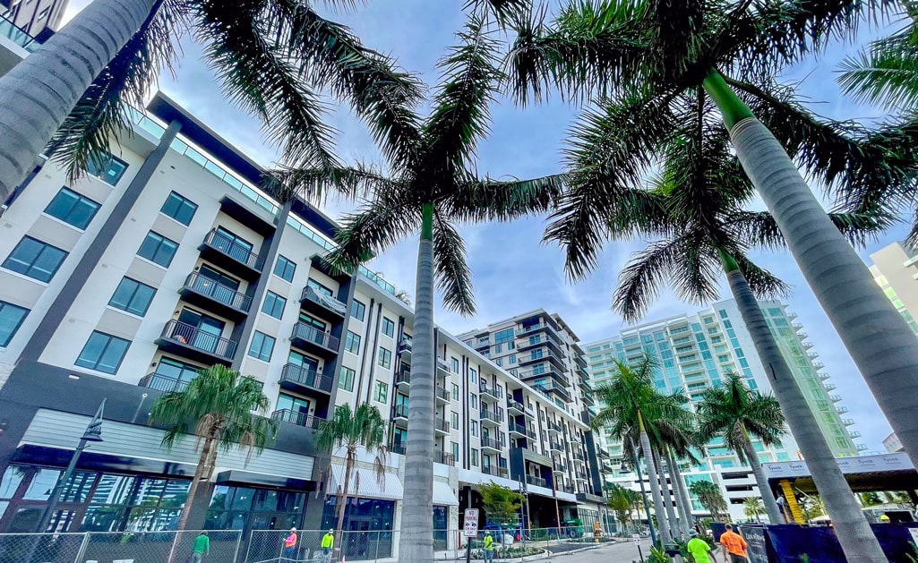 Downtown Sarasota quay construction